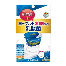 Unimatricorn Yogurt, Lactic Acid Bacteria + Lactic Acid Bacteria, 30 Packets, 200 mg x 40 Tablets