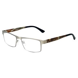 Calabria 5961 Metal Camouflage Reading Glasses in Silver +2.00