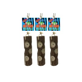 BIRD KABOB Ole Jr. - 3 Pack - an All-Natural, Holistic, Veterinarian Recommended, Earth Friendly, shreddable Cylinder-Shaped Hanging Bird Toy Made of Yucca