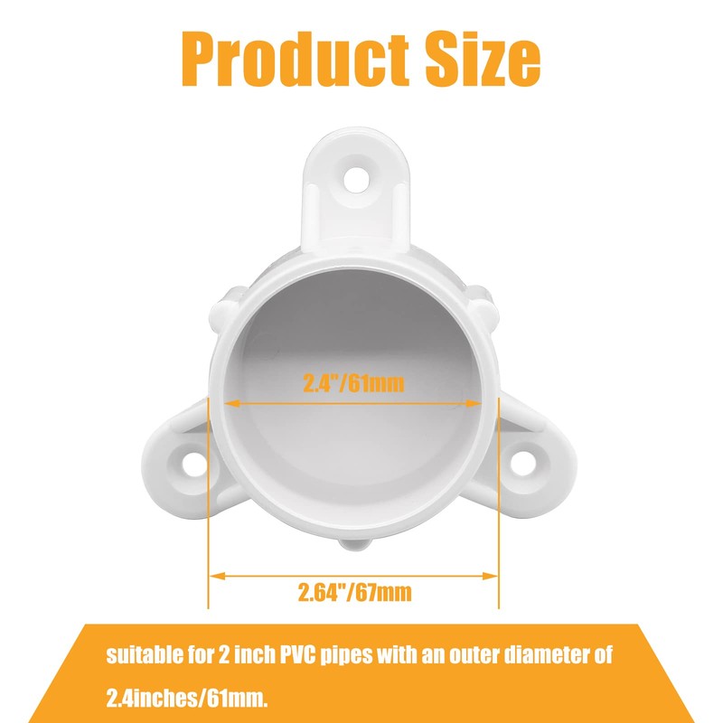 Biaungdo 2 Inch PVC Table Leg Cap Fittings Furniture Grade