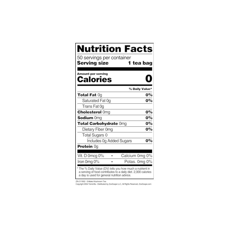 Shiitake Mushroom Tea (50 Tea Bags, ZIN: 511602) - 3
