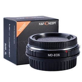 K & F Concept® Mount Adapter MD – EOS QMS (Minolta MD MC Mount Lens – Canon EOS Camera Body Compatible Lens Adapter Correction Lens Built-in
