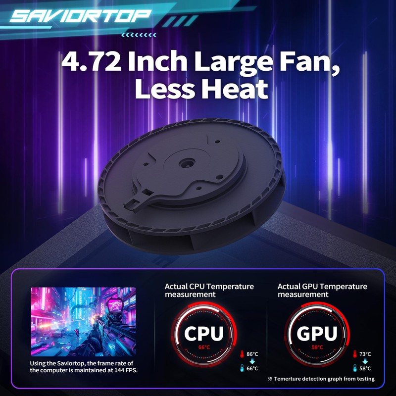 Brook Saviortop Gaming Laptop Cooling Pad – High-Speed 3500 RPM