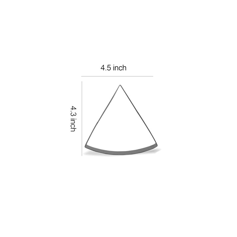 Keewah Pizza Slice Cookie Cutter, 4.5 x 4.3 inch, Stainless