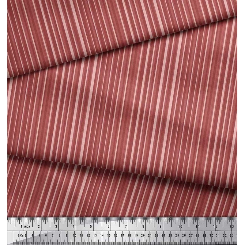 Soimoi Georgette Viscose Fabric Vertical Stripe Decor Fabric Printed metre