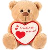 Brubaker Teddy Bear with Heart Red Beige - Lieblingsmensch -