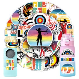 Archery Stickers for Kids Teens Adults, ZLWSD 50Pcs Archery Decals Pack for Water Bottles, Cool Sports Decorative Laptops Bumpers Scrapbook Luggage Wall Cup Party Sticker