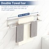 SAYAYO Double Towel Bar for Bathroom, 31.5 Inch Brushed Nickel