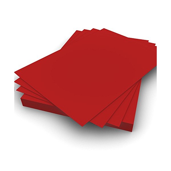 Party Decor A4 100gsm Plain Red smooth paper Pack of 3000 Perfect for Printing on and general office use