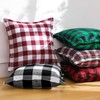 Sungeek Set of 2 Christmas Tartan Cushion Covers 40 x