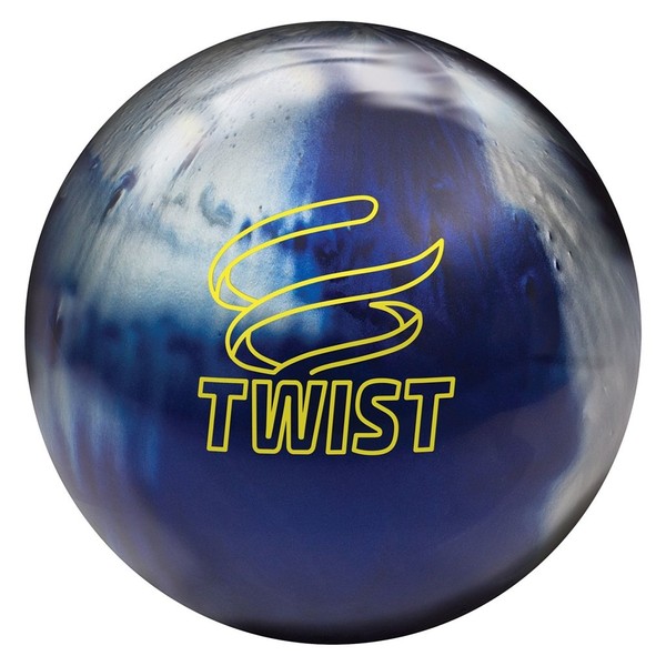 Brunswick Bowling Twist Reactive Ball, Blue/Silver, Size 8