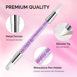 MelodySusie 5 Pcs Nail Art Sculpture Pen Acrylic Dual Tipped Brushes for Resin Nail Art Tools for Design Foil Carving Drawing Effect Shaping