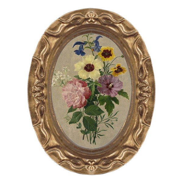 Unbranded Botanical Floral Flowers Miniature Dollhouse Art Picture 8497