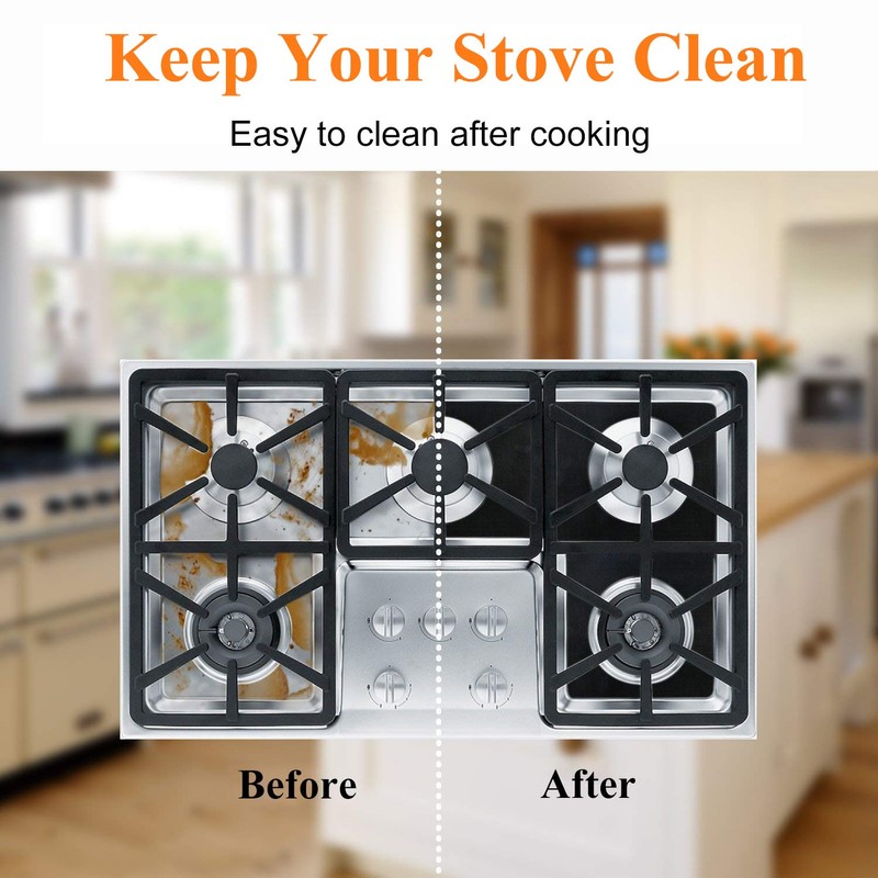 10 Pack Stove Burner Covers Double Thickness Reusable Non-Stick Heat-Resistant