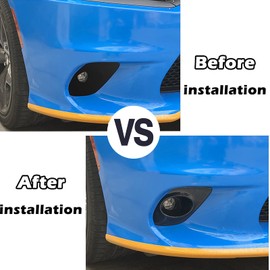 JWWY Front Foglights Fog Light Fog Lamp Covers Embellishment Garnish Trim Fit for 2015-2024+ Dodge Charger Exterior Accessories ABS 2pcs Carbon Fiber