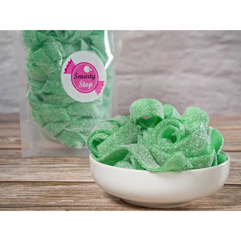 Smarty Stop Sour Gummy candy Strips (Green Apple, 1 Pound)