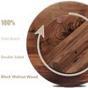 MAGIGO 15 Inches Black Walnut Wood Lazy Susan, Solid Wooden
