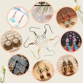 Cridoz 960PCS Earrings Making Supplies Kit with 240PCS Earring Hooks, 420PCS Jump Rings and 300PCS Earring Backs for Earring Making and Repair (Multicolors)