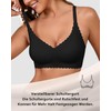 SHARICCA Women's Bra without Underwire Petal Design V Neck Soft