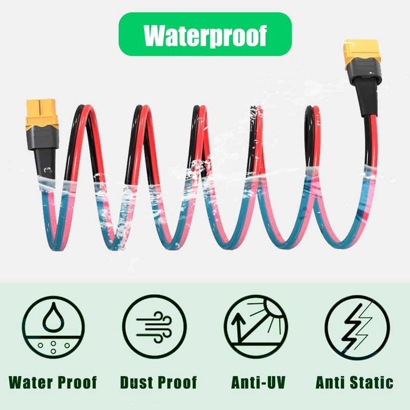Magiktech XT60 Extension Cable 12FT with Male and Female Connectors
