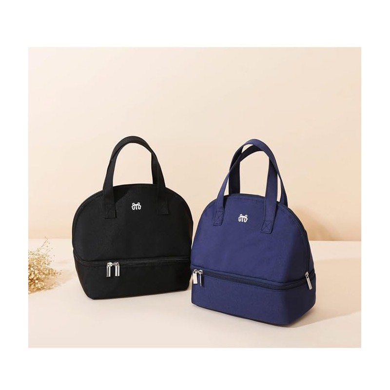 OwnestX Lunch Tote Bag Cold Insulated Work - Black