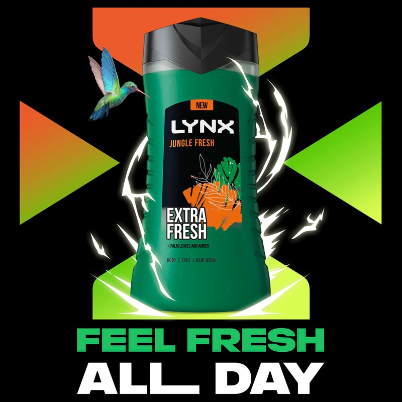 Lynx Jungle Fresh 3-in-1 Body Wash 500 ml