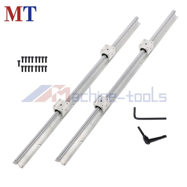 machine-tools SBR16-800mm Linear Guide Rails w/4 Carriages for Lathe &