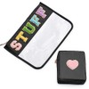 Bolsa de cosméticos, 2 bolsas de maquillaje con letras, Negro