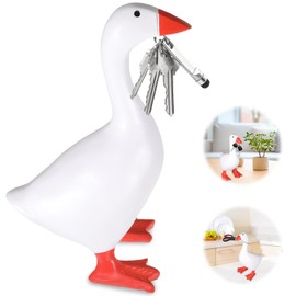 Magnetic Goose Duck Key Holder, Resin Cute Animal Figurines Keys Holder, Goose Statue Key Storage, 3D Magnet Crafts for Keys, Magnetic Goose Key Holder for Cute Room Decor House Decor Room Decor Men