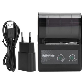 Bluetooth Thermal Receipt Printer Portable Ticket Pass Bill Mini Label Machine 100‑240VEU Plug