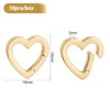 BENECREAT 10 Pieces Brass Spring Rings 18K Gold-Plated Heart Carabiner