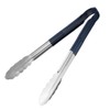 Vogue Colour Coded Blue Serving Tongs 11In Stainless Steel Food