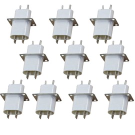HMHAMA Microwave Oven Magnetron Socket w/Through-core Capacitor Replacement Microwave Magnetron Tube Filament Terminal Sockets Pin Converter(10PCS)