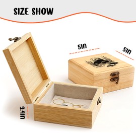 BJDAMAI Otter Trinket Keepsake Decorative Jewelry Box, Gifts For Women, Otter Lovers Themed Decor Decorations, Home Room Ring Earrings Necklace Organizer Holder Vintage Wooden Box!