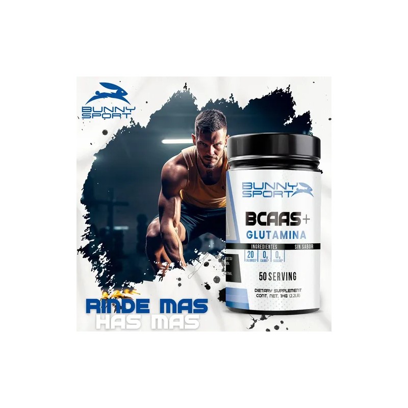 Suplemento En Polvo Bunny Sport Bcaa De Bcaas + Glutamina