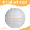 FIMWOLZ 3 Pcs White Round Lantern Lampshade Hanging Lamp Paper