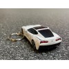 Unbranded C7 Corvette White Keychain Hot Wheels Matchbox