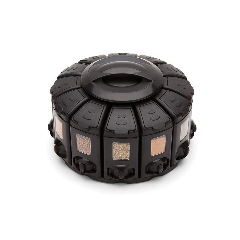 Kitchen Art Select-A-Spice Auto-Measure Pro Carousel 12 Compartments Spice Rack,