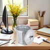 Zhuluck Silver Mini Galvanized Trash Can with Lid Mini Wastebasket