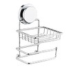 Metalife Toilet Roll Holder No Drilling with Shelf