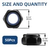 M5 x 0.8mm Nylon Insert Hex Lock Nuts 50Pcs 304