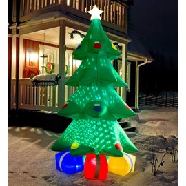 TRMESIA 10Feet Inflatable Christmas Tree Decoration Outdoor Indoor Christmas Tree Blow up Decoration Christmas Party Gifts for Children Yard Outdoor Inflatable Tree Cute Display with LED Lights