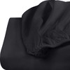 Utopia Bedding - 2er Set Spannbettlaken 90x200cm - Schwarz -