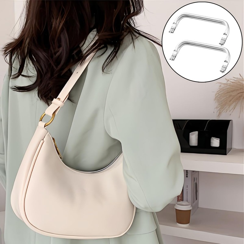 4 PCS Aluminum Purse Frame Clutch Bag Clasp U-Shaped Metal