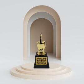 Mad Monkey 2000014 Decorative Trophy, Gold, Black, S