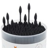 HOMEFOX Black Cotton Swabs Precision Pointed - 400 Count Organic