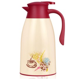 AceChef 40.5 Oz Thermal Coffee Carafe, Vacuum Insulated Glass Lined Coffee Thermos, 1.2Liter Tea Pot with Lid, Heat Retention for Coffee & Tea