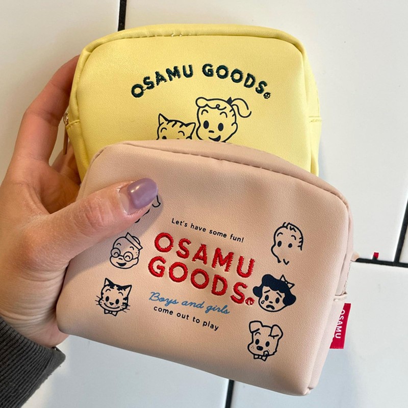 Harada Osamu Pu Square Pouch, Storage Pouch, Cosmetic Pouch, Mini