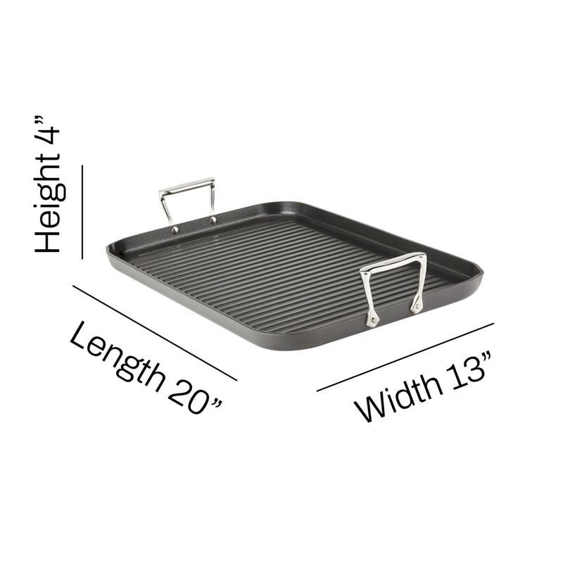All-Clad HA1 Hard Anodized Nonstick Grill/Griddle Pan 13x20 Inch Oven