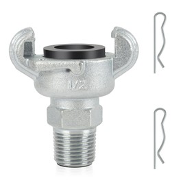 1/2 Air Hose Fitting FOR Chicago Air Fitting, 1/2 NPT Male End Air Hose Fittings，Iron 2 Lug Universal Coupling